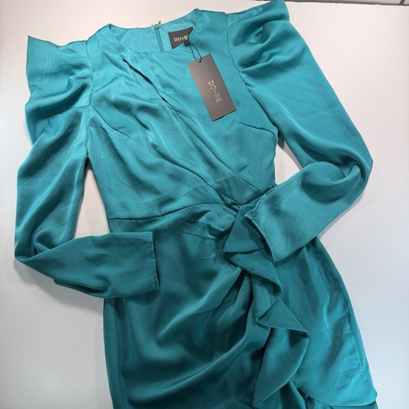 Do + Be Dresses & Skirts - Do + Be Women's Turquoise Blue Long Sleeve Cocktail Dress Semi Formal NWT S